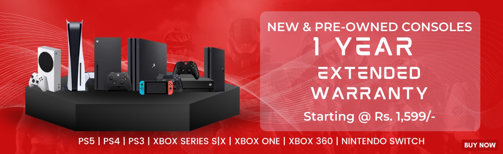 new and pre-owned consoles banner